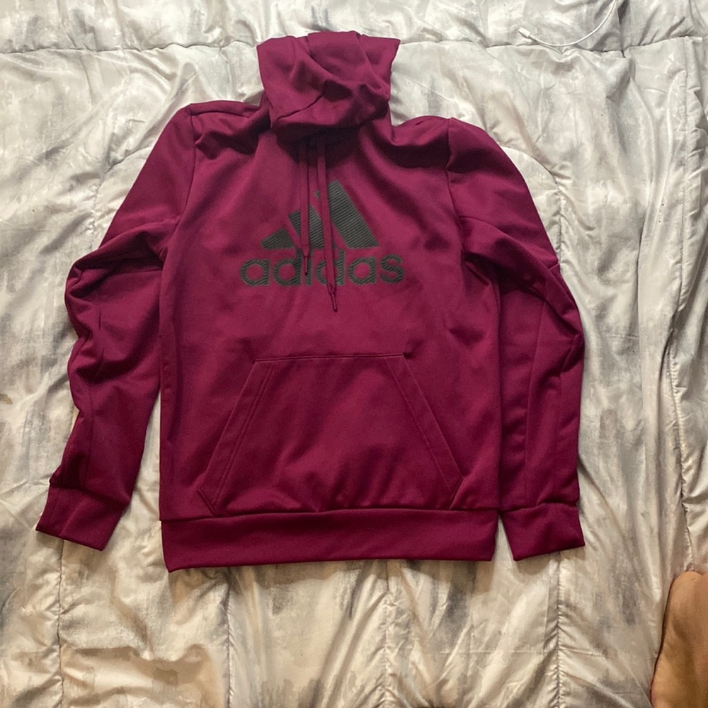 purple/maroon adidas hoodie size small